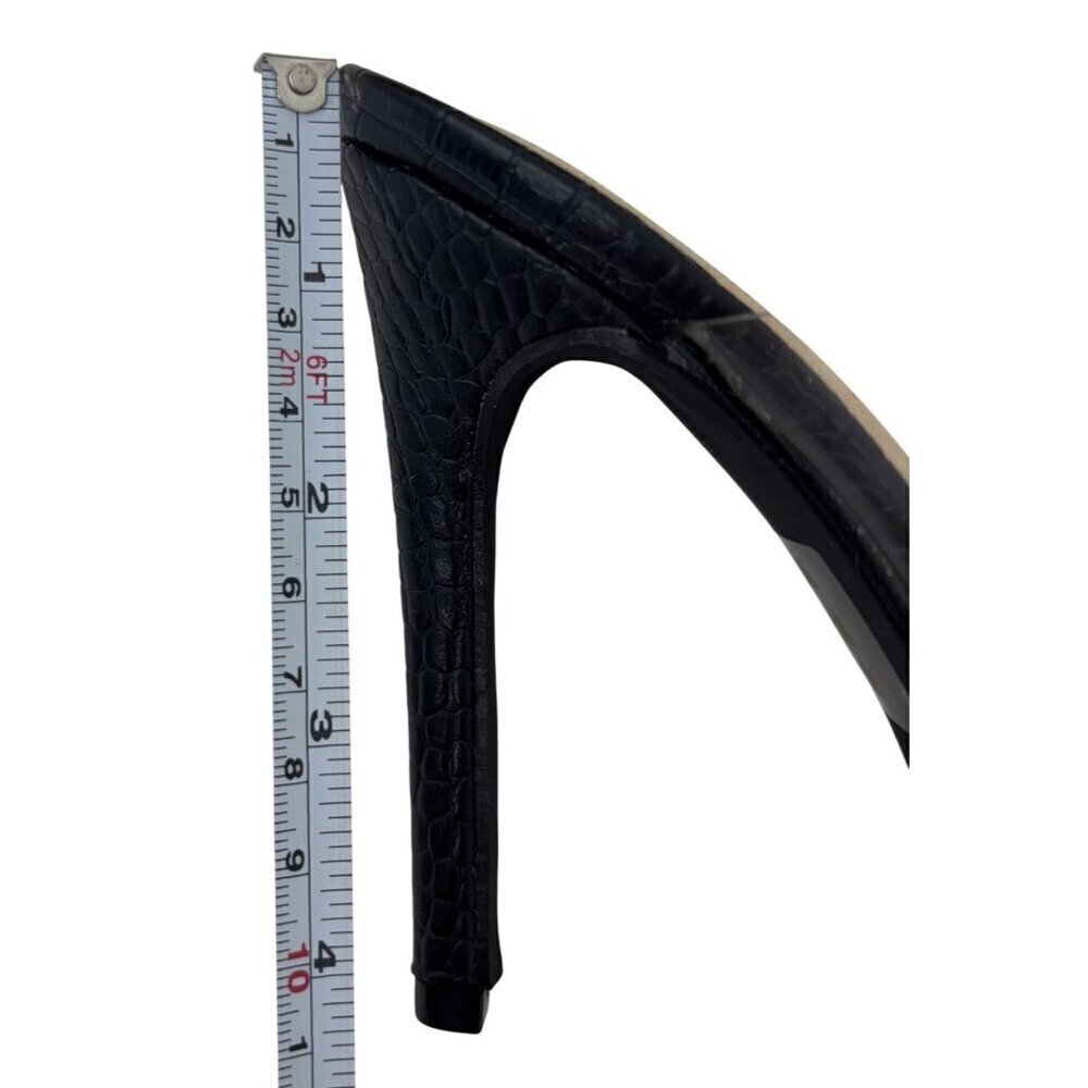 KAYLEEN / Berkley-16 / Black Croc-Embossed / Clear / Strap / Heeled Sandals - Picture 5 of 8